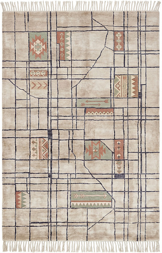 Tapete Linen Grid Warm