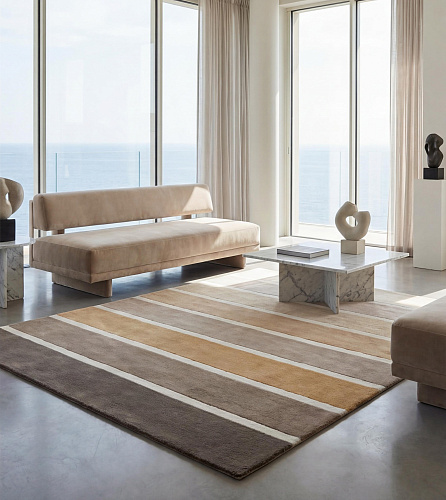 Tapete Layered Stripes Brown