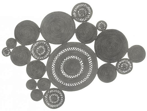 Tapete Braided Patchwork Prateado