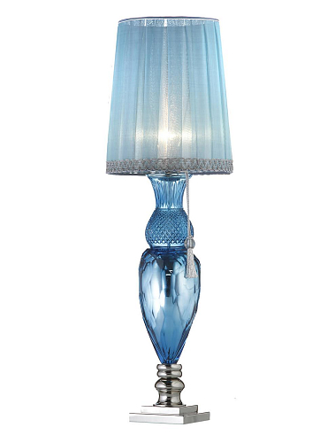 Candeeiro de Mesa Florentine em Cristal Azul