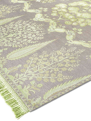 Tapete Mughal Verde Feito à Mão Luxury