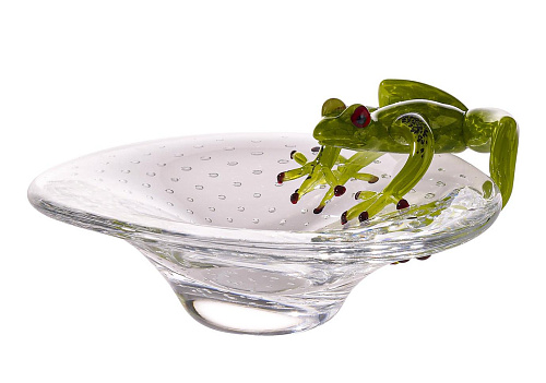 Taça em Vidro com Sapo