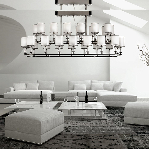 Lustre em Níquel Negro de 32 Lâmpadas