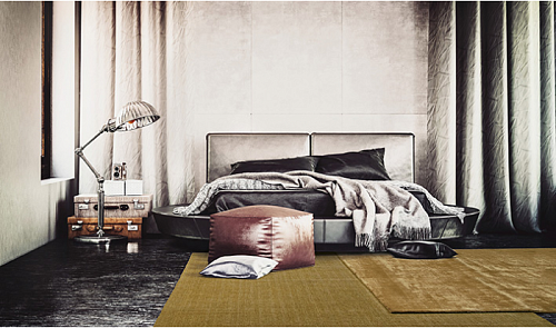 Tapete de Viscose Liso Dourado