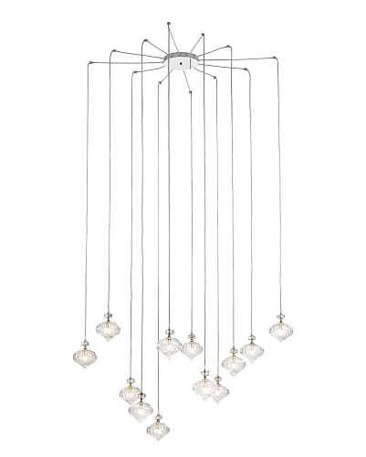 Lustre Murano de 12 Lâmpadas em Vidro Soprado