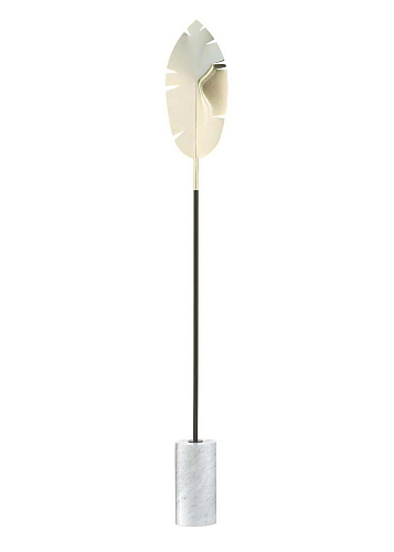 Candeeiro de Pé Leaf Gold com Base em Carrara