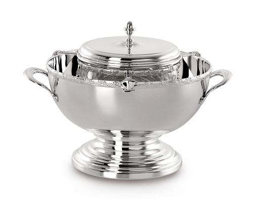 Taça para caviar prateada