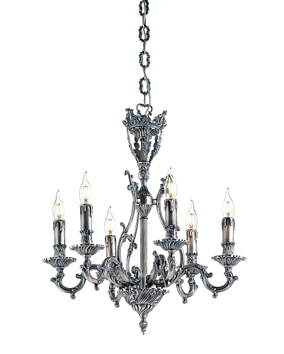 Lustre Clássico em Acabamento Azul-Prateado