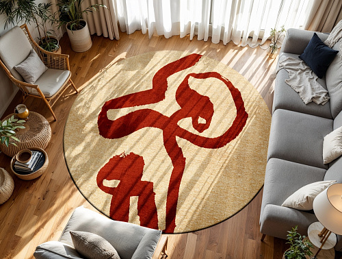 Tapete Imperial Vermelho 9847 Redondo