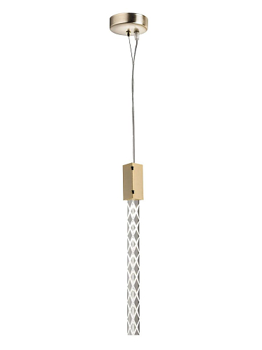 Suspensão Artesanal com Vidro Triedro Gravado à Mão