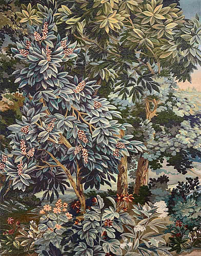 Tapeçaria verde flamenga