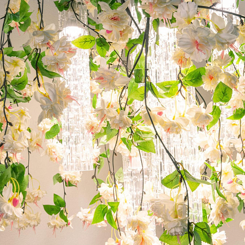 Lustre Quadrado White Cascade