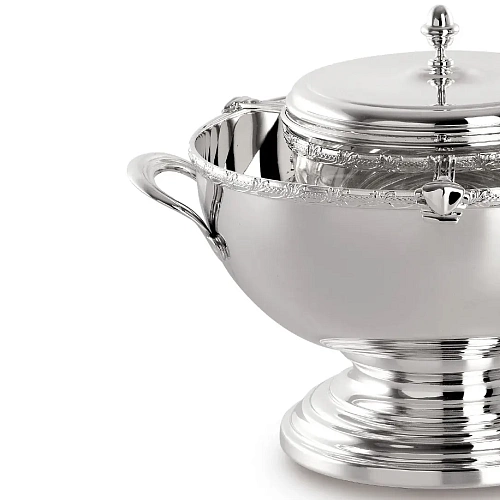 Taça para caviar prateada