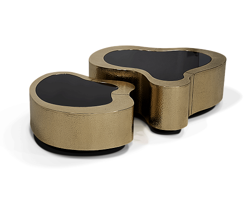 Conjunto de Mesas de Centro Crest Pátina Martelada