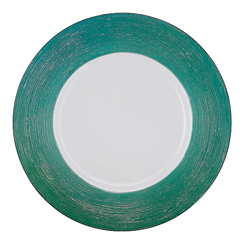 Sousplat Verde com Fio Prateado