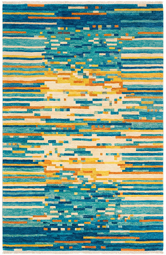 Tapete Pixel Wave Teal