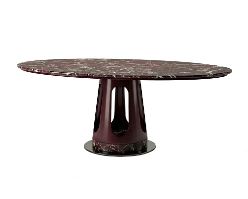 Mesa de Jantar Oval Aura em Mármore