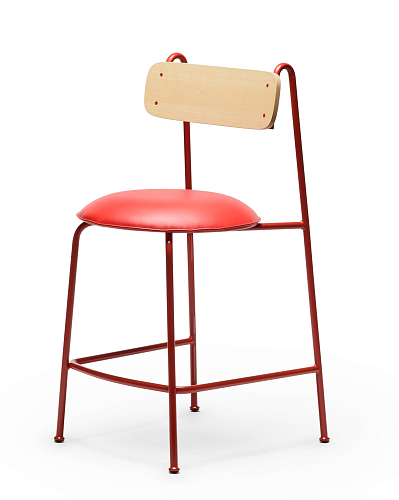 Banco de Bar Lena SG-65 Vermelho em Freixo