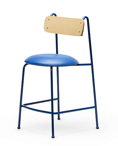 Banco de Bar Lena SG-65 Azul em Freixo