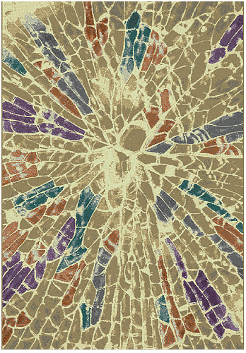 Tapete Abstract Multi Tecido à Máquina