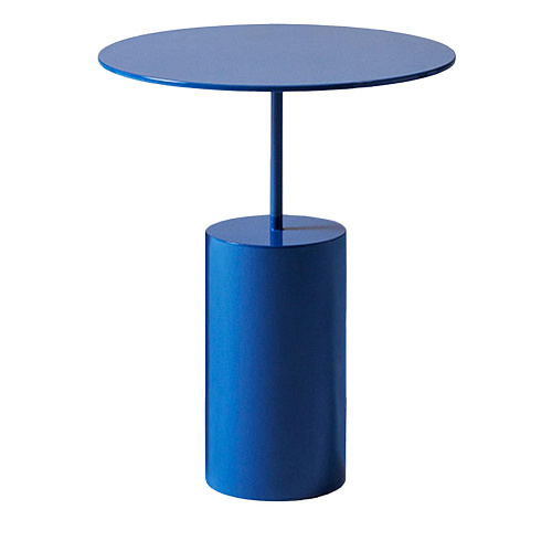 Mesa de Apoio Redonda Azul Cocktail