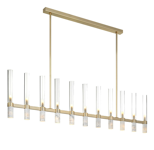 Lustre Rectangular em Mármore e Vidro