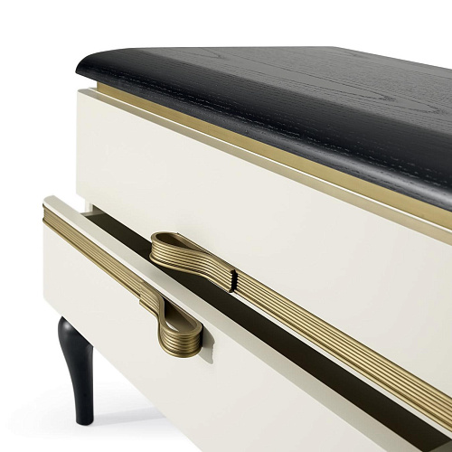 Mesa de Cabeceira Dilan Preta/Branca