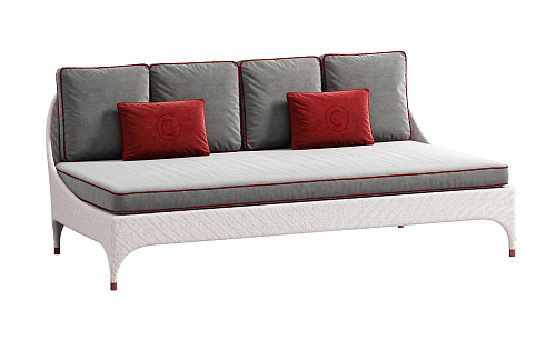 Sofá de exterior dois lugares sem braços