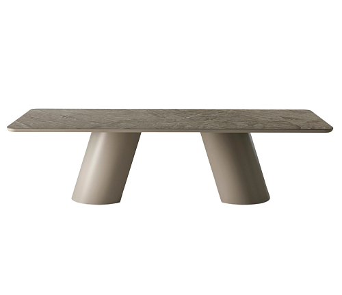 Mesa de Jantar Altea com Tampo em Cerâmica Castanha