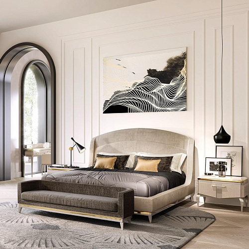 Cama Contemporânea Bege