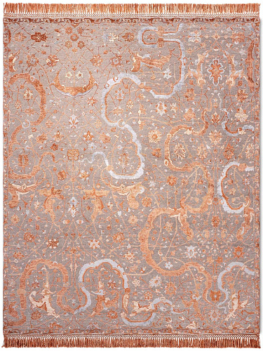 Tapete Luxuoso Tabriz Orange