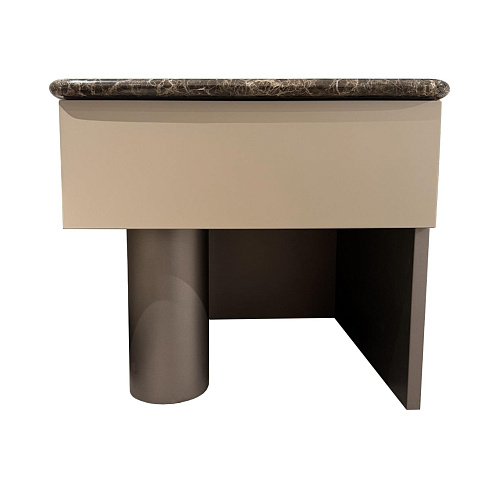 Mesa de Cabeceira Bon Ton com Tampo em Mármore