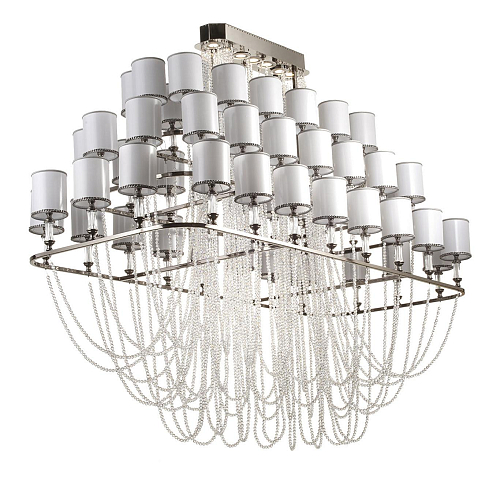 Lustre Rectangular com Cristais Asfour
