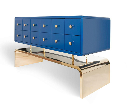 Cómoda Auspicious Azul Estofada