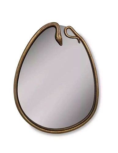 Espelho serpentino formato pêra