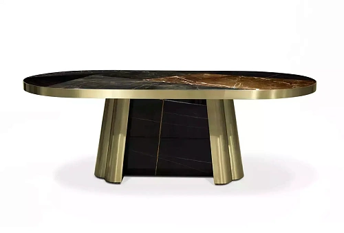 Mesa de Jantar Granito Preto e Dourado Decovita