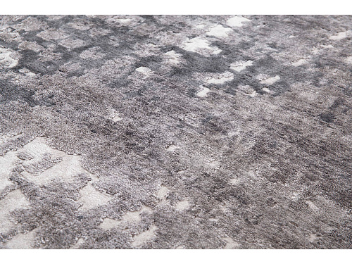 Tapete Feito à Mão Seda de Bambu Abstracto Indiano