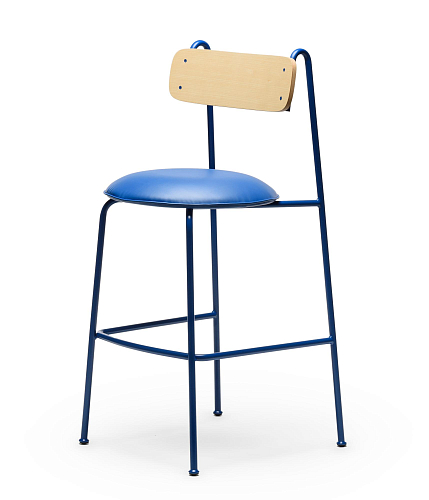 Banco de Bar Lena SG-75 Azul em Freixo