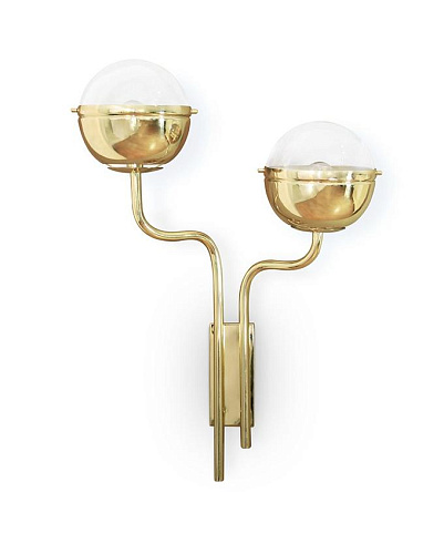 Candeeiro de parede elegante latão