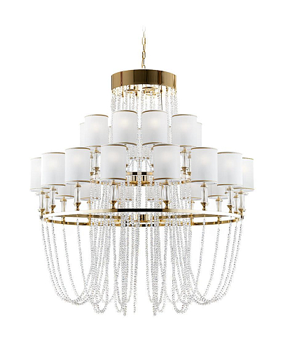 Lustre em Cristal Dourado Polido