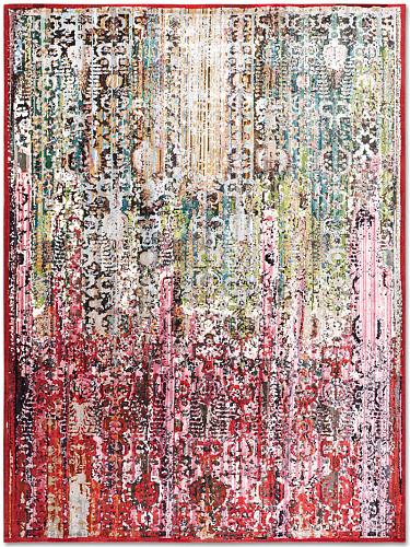 Tapete Luxuoso Woods Strawberry Anodado à Mão