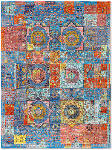 Tapete Cosmic Azul Feito à Mão