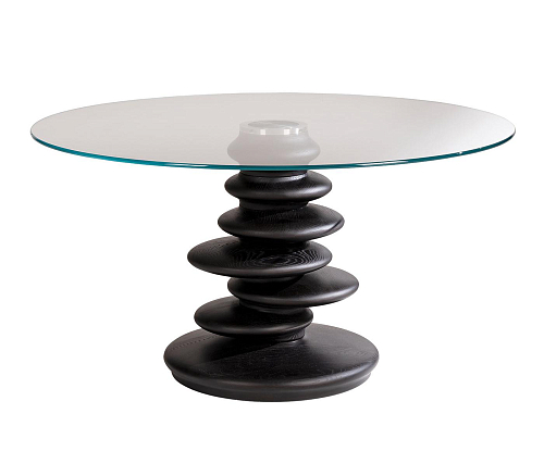 Mesa de Jantar Redonda Ometto com Tampo em Vidro