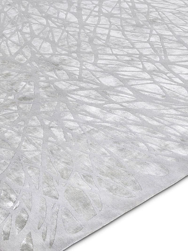 Tapete Dresden Prateado Luxury Feito à Mão