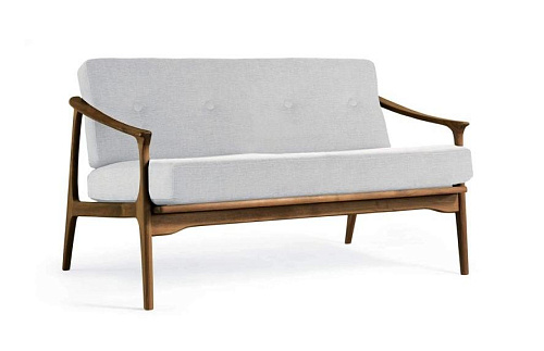 Sofá Quiete Natural em Nogueira Maciça