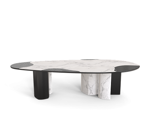 Mesa de Jantar Athena Mármore Carrara e Ônix