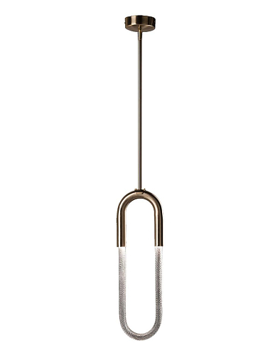 Suspensão Oval em Murano Transparente
