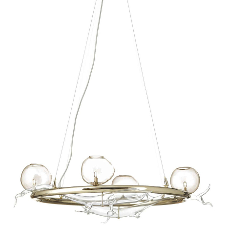 Lustre Orgânico em Anel Dourado