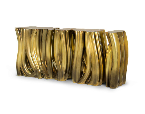 Aparador Monochrome dourado premium