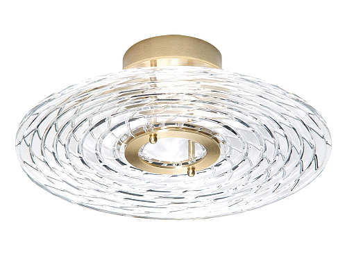Plafão Ripple em Cristal Ouro Suave
